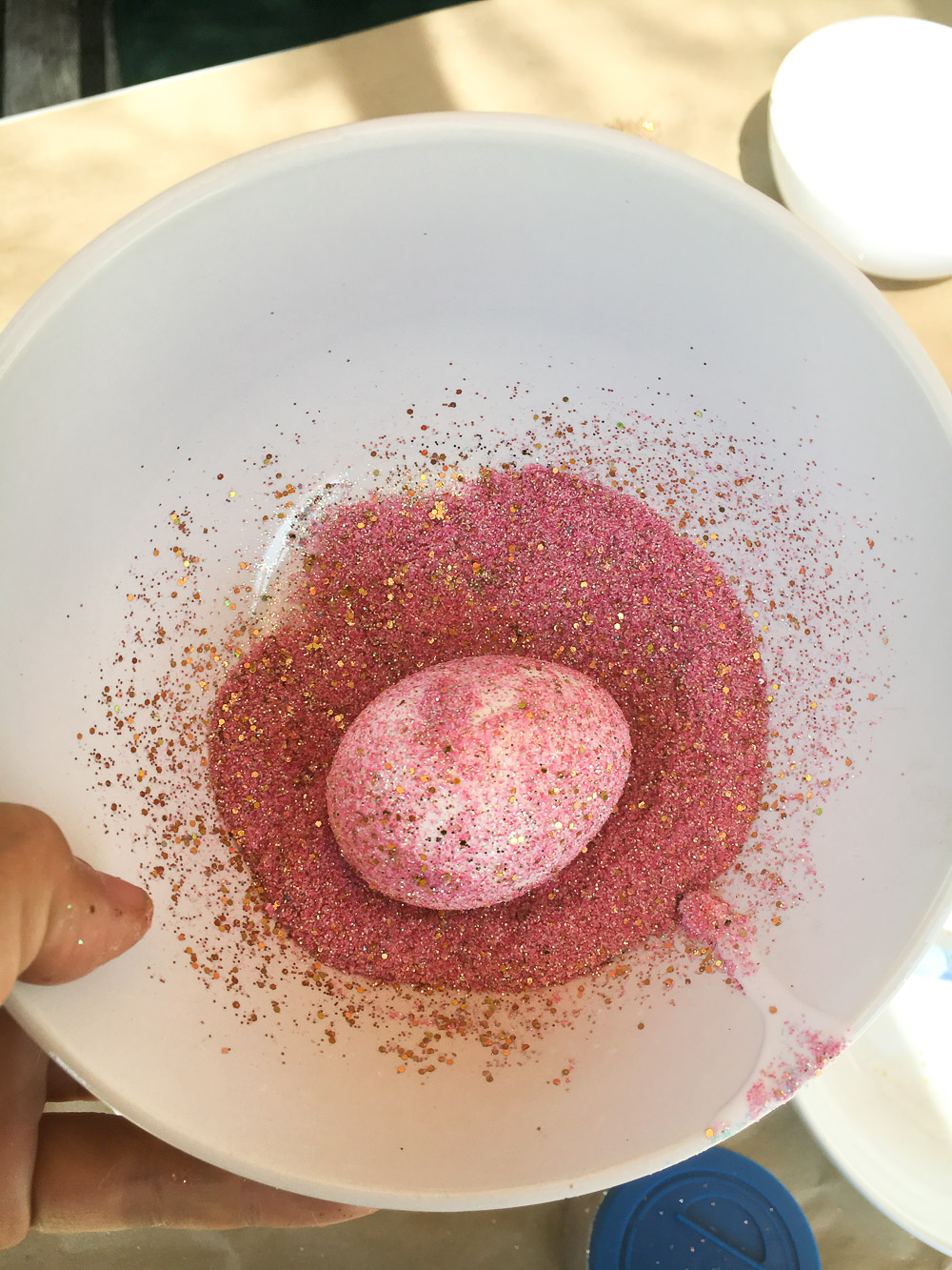 glitter easter eggs