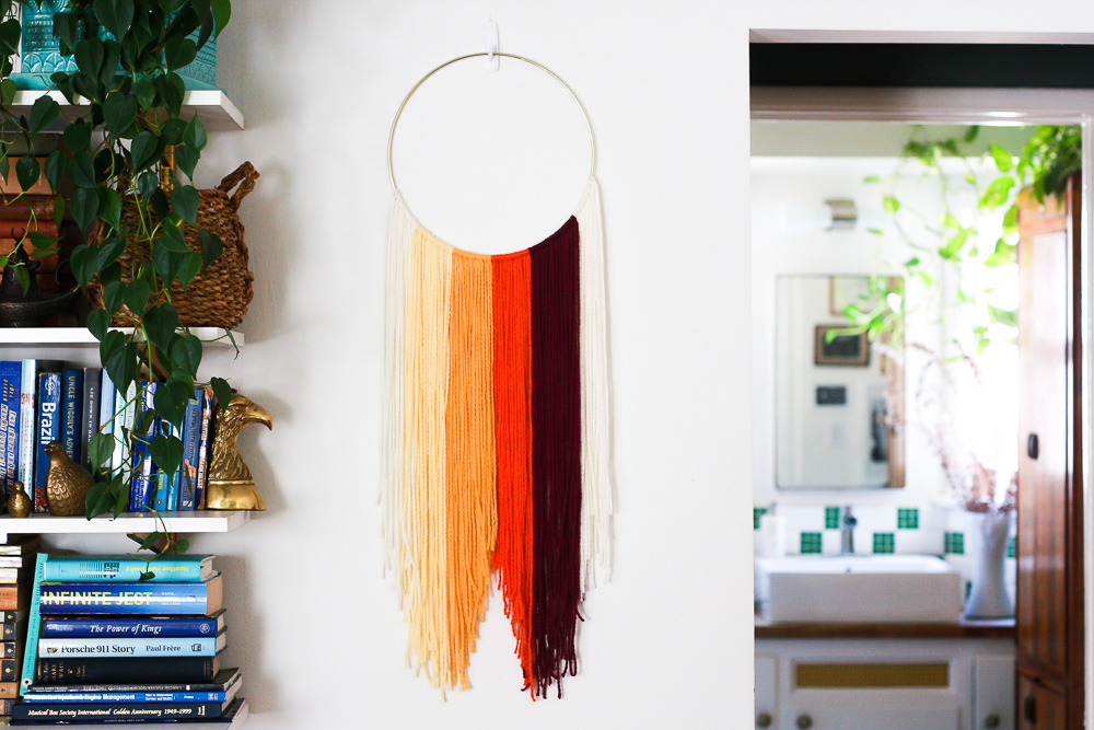 orange hanging textile