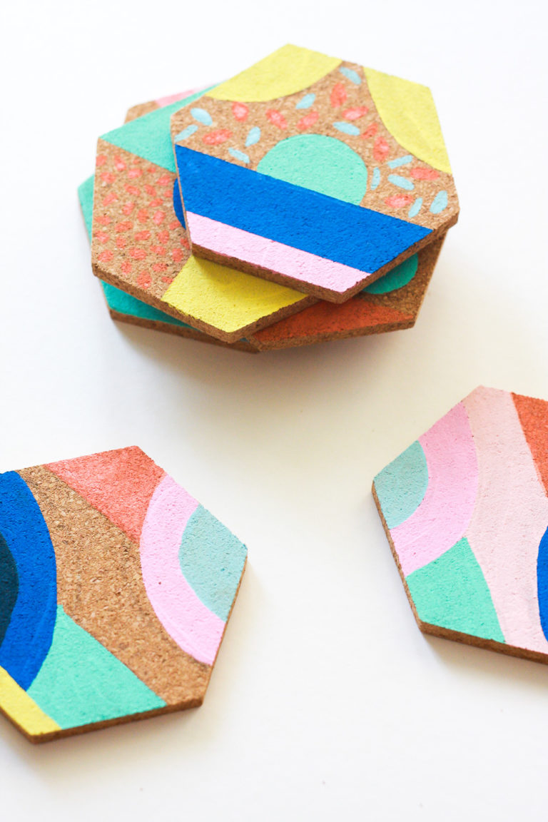 Colorful Coasters DIY Jest Cafe