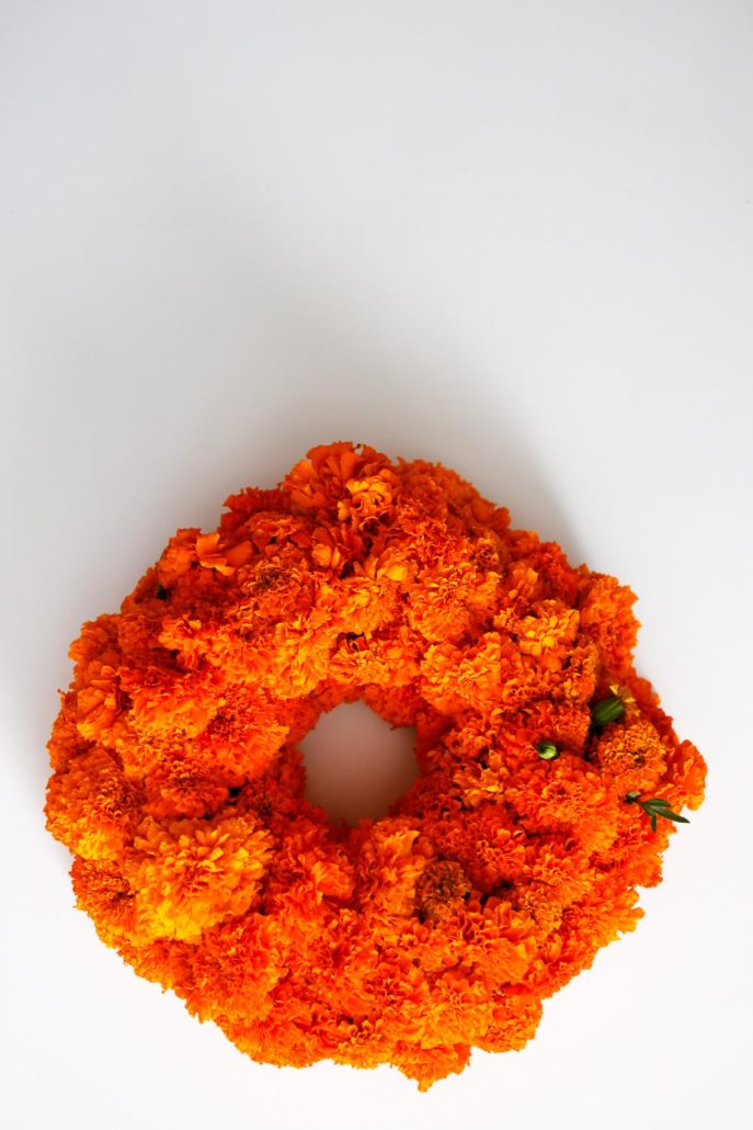 Marigold Wreath DIY (and Garland) - Perfect for Fall - Jest Cafe